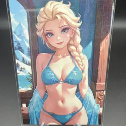 Elsa Frozen Anime Waifu Card Doujin ACG Goddess Holo - Image 1
