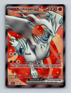 Reshiram ex 158 2025 Pokemon S&V White Flare Full Art Ultra Rare Card NM+ - Image 1