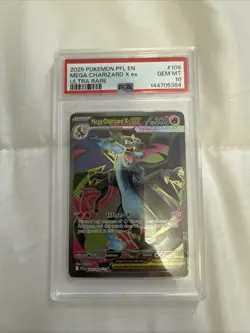 Pokemon Mega Charizard x EX 109/94 PSA 10 Full Art Phantasmal Flames Gem Mint - Image 1