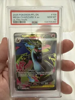 Pokemon Mega Charizard x EX 109/94 PSA 10 Full Art Phantasmal Flames Gem Mint - Image 3