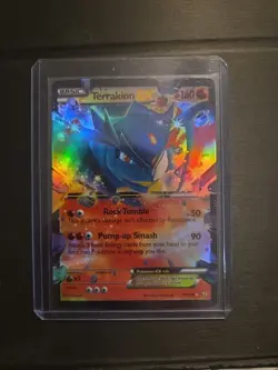 Pokemon TCG Terrakion EX 71/124 Holo Ultra Rare Full Art XY Fates Collide NM - Image 1