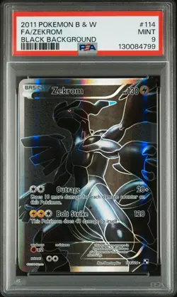 2011 POKEMON BLACK WHITE ZEKROM #114 FULL ART PSA 9 MINT #130084799 - Image 1
