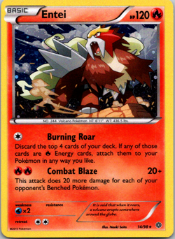 Pokemon TCG Entei Cosmos Holo Rare 14/98 XY Ancient Origins Near Mint - Image 1