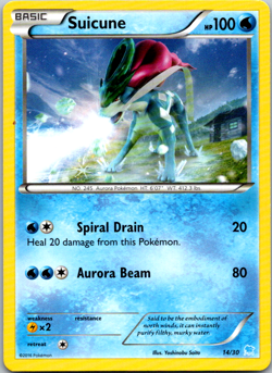 Suicune 14/30 XY Trainer Kit (Pikachu Libre & Suicune) Pokemon TCG Regular NM - Image 1