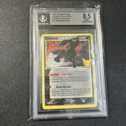 2021 POKEMON CELEBRATIONS CLASSIC COLLECTION #17 UMBREON-GOLD STAR BGS 8.5 - Image 1