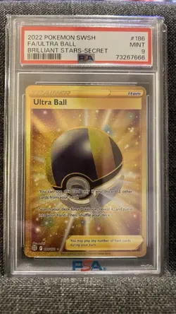 Pokemon TCG Ultra Ball 150/172 Brilliant Stars BRS Trainer Playset PSA 9 Mint - Image 1
