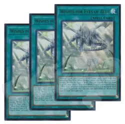 Yugioh - Wishes for Eyes of Blue x 3 - 1st Edition Ultra Rare NM - Free Holo - Image 1