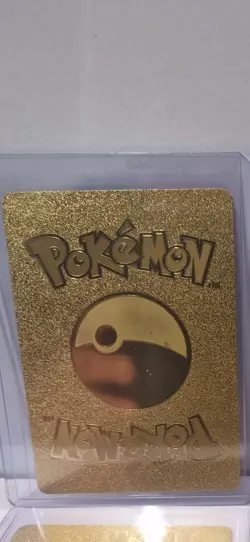 1999 Pokemon Charizard Gold Foil Fan Art Textured Card 4/102 - Image 2