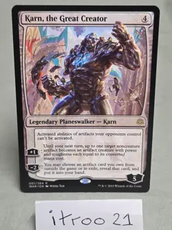 MTG Karn, the Great Creator War of the Spark Regular Rare Card 001/264 - Image 1