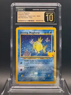 CGC PRISTINE 10 🌟 - Shining Magikarp Holo Celebrations 2021 Pokemon Card #66 - Image 1