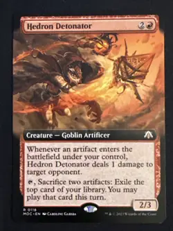1x Extended Art Hedron Detonator (118) Commander: March of the Machine LP MTG - Image 1