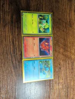 Pokemon 151 Poster Collection Promo 3 Card Set NM Bulbasaur Squirtle Charmander - Image 1