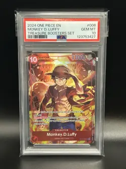 Monkey D. Luffy Treasure Booster Set ST10-006 One Piece Promotion Card PSA 10 - Image 1