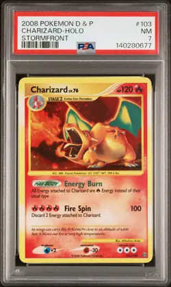 2008 POKEMON DIAMOND & PEARL STORMFRONT #103 CHARIZARD-HOLO PSA 7 - Image 1
