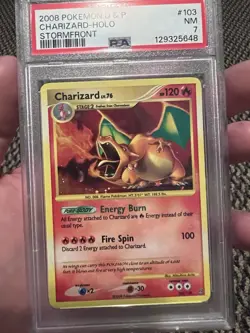 PSA 7 Pokemon 2008 Diamond & Pearl Stormfront Secret Rare Charizard Holo #103 - Image 1