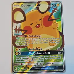 Pokemon Dedenne GX Full Art Holo 195a/214 English Lot of 2 Basic Lightning Cards - Image 1