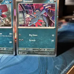 Phantasmal Flames Promo Pokemon Cards Sneasel 020 Weavile 021 - Image 3