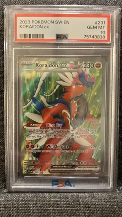 Pokemon TCG Scarlet & Violet Koraidon EX Ultra Rare Card 231/198 PSA 10 - Image 1