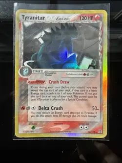 Pokemon TCG Tyranitar EX Delta Species Holo Rare Card 16/113 2005 - Image 1