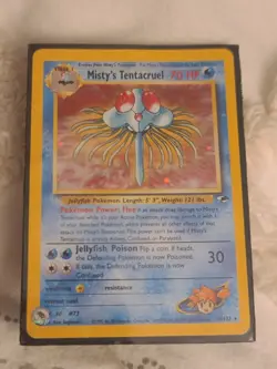 Pokemon Card Misty's Tentacruel Holo Rare 10/132 Gym Heroes Vintage - Image 4