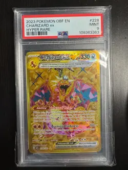 Pokemon TCG Charizard EX Full Art Secret Rare Card Sir Obsidian Flames 228/197 - Image 1