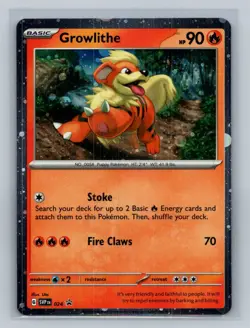 Growlithe SV: Scarlet & Violet Promo Cards 024 Near Mint NM Cosmos Holo Rare - Image 1