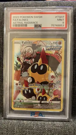 Pokemon TCG Falinks Astral Radiance Holo Card TG07/TG30 PSA 9 Mint - Image 1