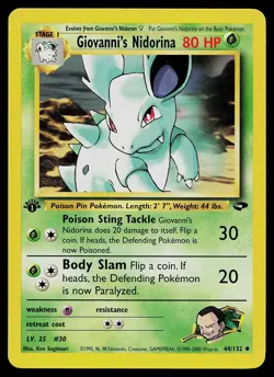 Pokemon Card - Giovanni's Nidorina Gym Challenge 044/132 Uncommon 1st Edition - Image 1