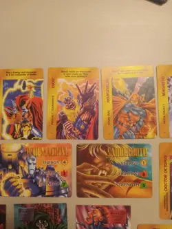 Marvel Overpower CCG Card Lot 18 cards Played Cond. Vintage Rare Collectible - Image 2