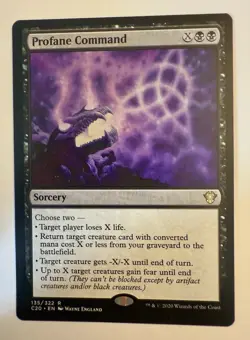 Profane Command #135 Commander 2020 C20 Magic MTG - Image 1