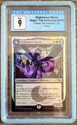 2019 MTG PONIES: THE GALLOPING FOIL #1 NIGHTMARE MOON/PRINCESS LUNA CGC 9 MINT - Image 1