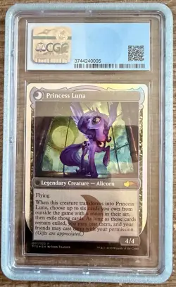 2019 MTG PONIES: THE GALLOPING FOIL #1 NIGHTMARE MOON/PRINCESS LUNA CGC 9 MINT - Image 2