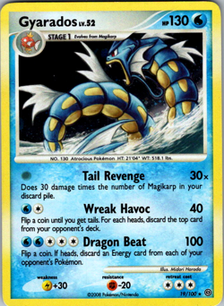 Pokemon Gyarados TCG Rebel Clash Holo Card 040/192 Rare - Image 1