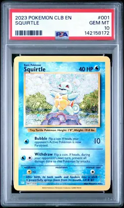 Pokemon Classic Collection Squirtle Holo CLB 001/034 PSA 10 - Image 1