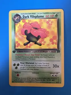 Pokemon TCG Dark Vileplume 30/82 1st Edition Team Rocket LP - Image 1