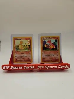 1999 Pokemon Base Set Charmander + Charmeleon (Ink ErrorU) - Image 1