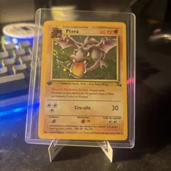 HP - Aerodactyl (Ptera) - French 1st Edition 1/62 Fossil Pokemon TCG - Holo Rare - Image 1