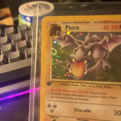 HP - Aerodactyl (Ptera) - French 1st Edition 1/62 Fossil Pokemon TCG - Holo Rare - Image 2