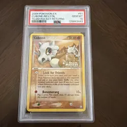 2004 Pokemon Ex Cubone Rev Foil #51 Team Rocket Returns PSA 10 Gem MT (New Cert) - Image 1