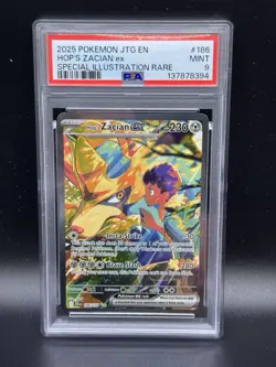 Hop's Zacian ex 186/159 Journey Together PSA Graded 9 Pokemon TCG - Image 1