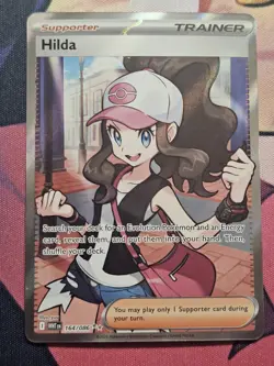 Hilda 164/086 - White Flare Holo Pokemon TCG Full Art Ultra Rare - NM - Image 1