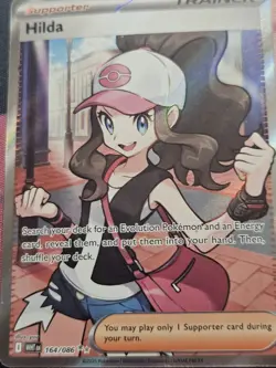 Hilda 164/086 - White Flare Holo Pokemon TCG Full Art Ultra Rare - NM - Image 2