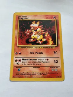 Pokemon Card Magmar 39/62 1999 TCG WOTC Non Holo Light Use - Image 1