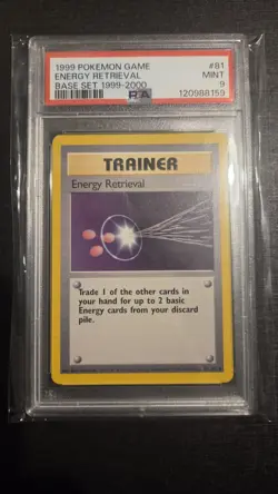 Energy Retrieval 81/102 PSA 9 - Base Set Pokemon Card - WOTC - Image 1