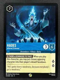 Disney Lorcana - Hades - Infernal Schemer 151/204 Fabled Legendary Non-Foil NM - Image 1