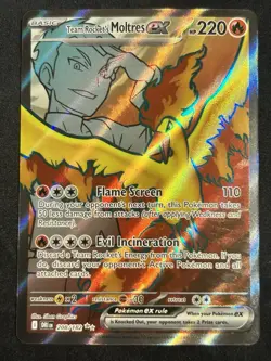 Team Rocket’s Moltres EX 208/182 - Full Art - Destined Rivals - Pokemon TCG- NM - Image 1