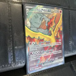 Pokemon TCG Team Rocket's Moltres ex 208/182 EN DRI Destined Rivals SIR NM Holo - Image 2