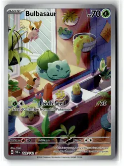 Bulbasaur ⭐ 143/142 Holo Illustration Rare Stellar Crown 2024 Pokemon NM - Image 1