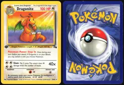 DRAGONITE 19/62 FOSSIL SET 1ST EDITION WOTC POKEMON ENGLISH RARE LIGHT PLAYED - Image 1