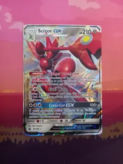 Pokemon Card Scizor GX 90/168 Ultra Rare Celestial Storm Near Mint - Image 1